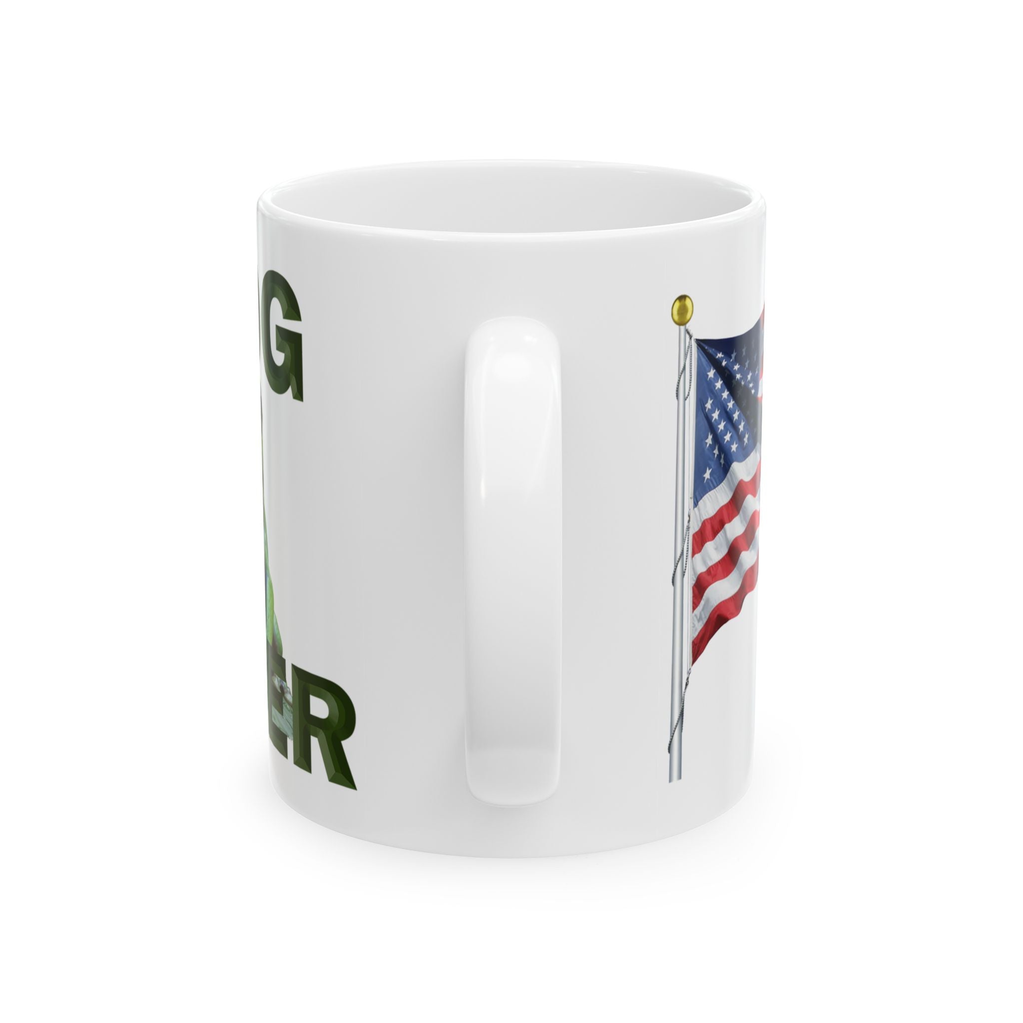 FROG POWER CERAMIC MUG/WHITE
