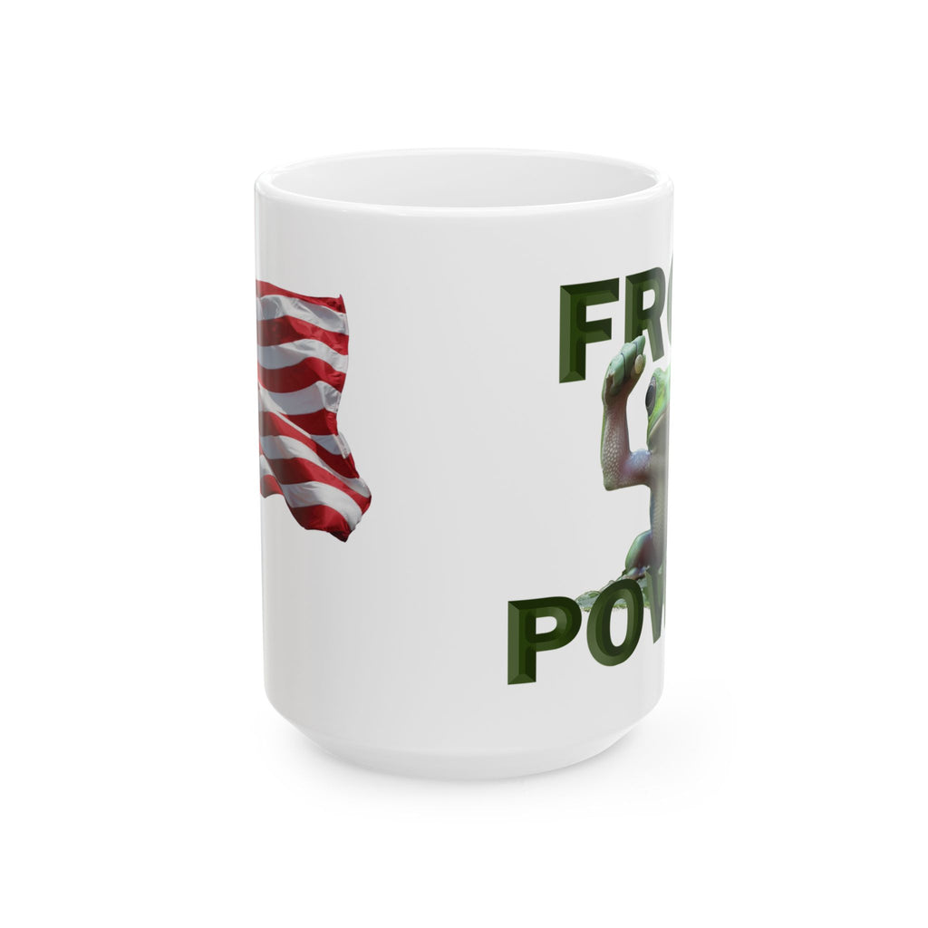 FROG POWER CERAMIC MUG/WHITE