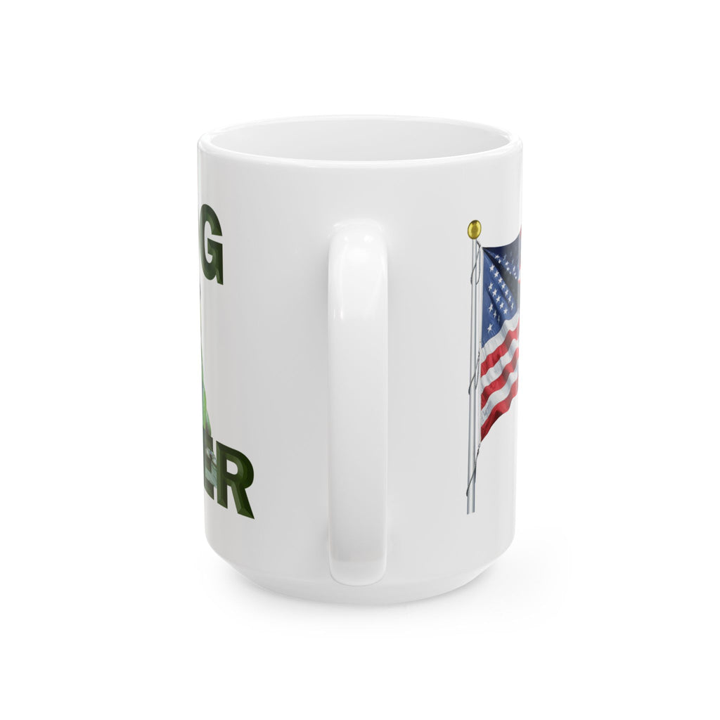 FROG POWER CERAMIC MUG/WHITE