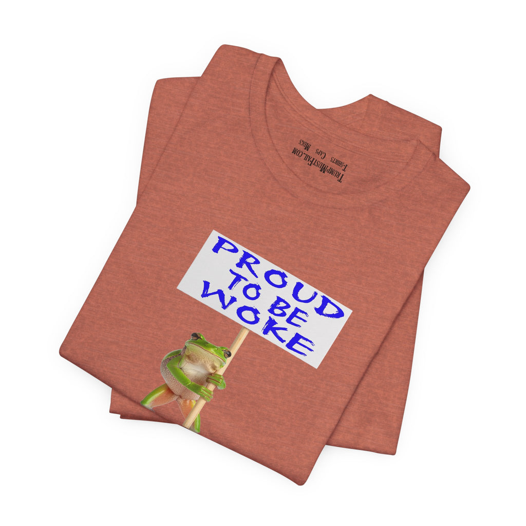 FROG PROUD TO BE WOKE T-SHIRT/HEATHER CLAY