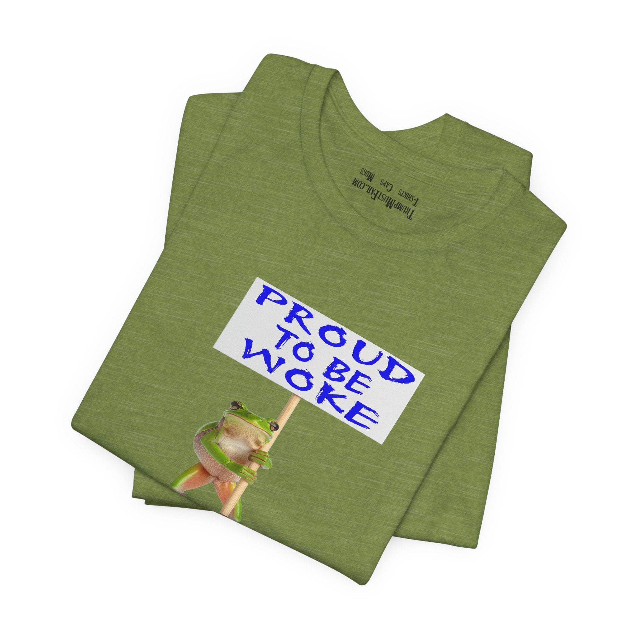 FROG PROUD TO BE WOKE T-SHIRT/HEATHER GREEN
