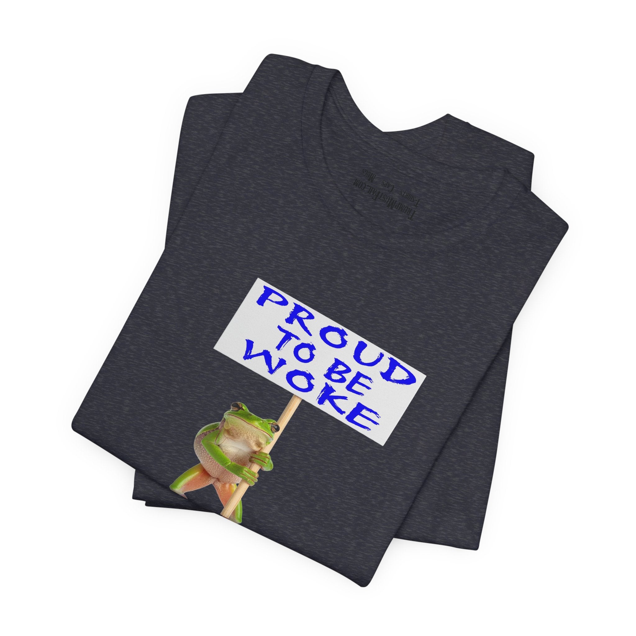 FROG PROUD TO BE WOKE T-SHIRT/HEATHER NAVY