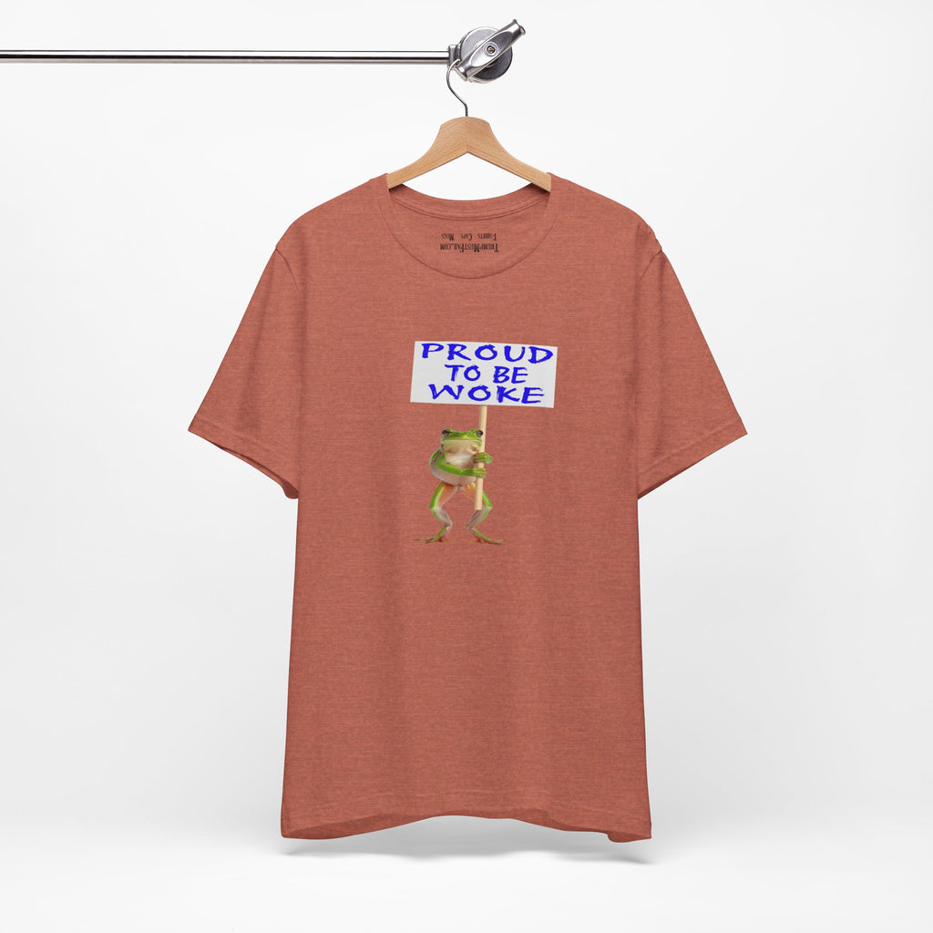 FROG PROUD TO BE WOKE T-SHIRT/HEATHER CLAY