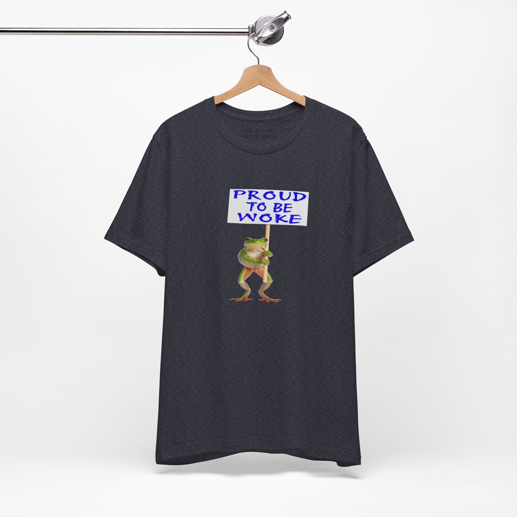 FROG PROUD TO BE WOKE T-SHIRT/HEATHER NAVY