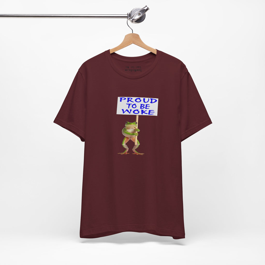 FROG PROUD TO BE WOKE T-SHIRT/MAROON