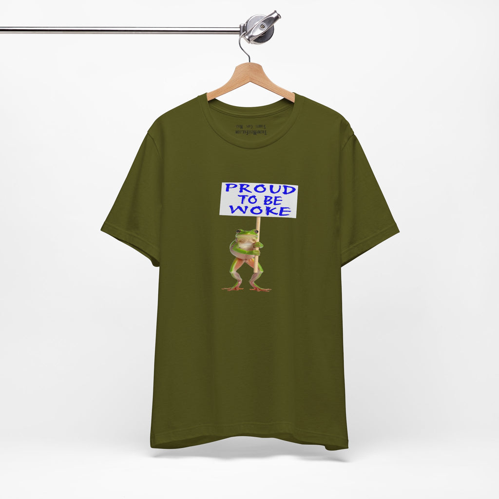 FROG PROUD TO BE WOKE T-SHIRT/OLIVE