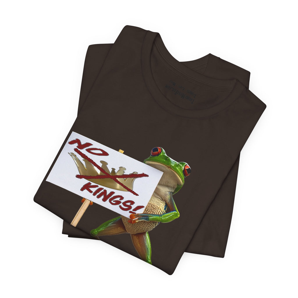 FROGS NO KINGS T-SHIRT/BROWN