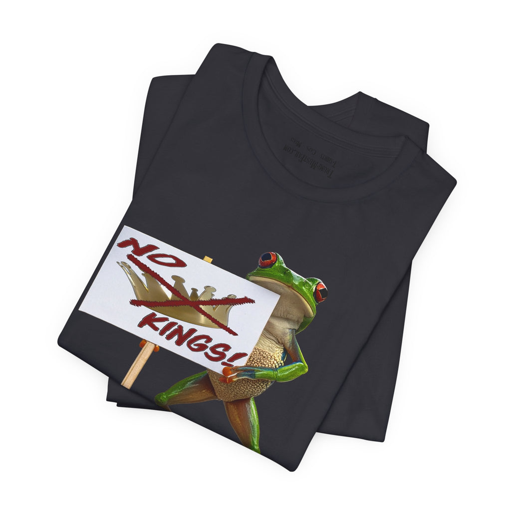 FROGS NO KINGS T-SHIRT/DARK GREY