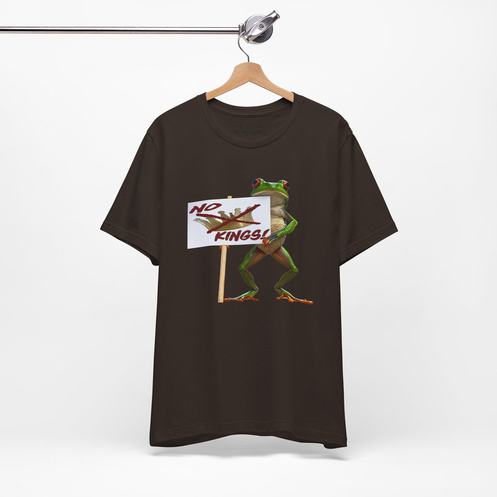 FROGS NO KINGS T-SHIRT/BROWN