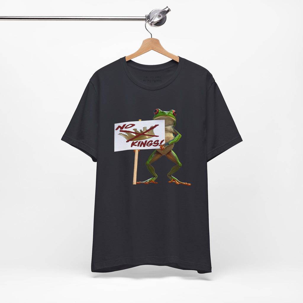 FROGS NO KINGS T-SHIRT/DARK GREY