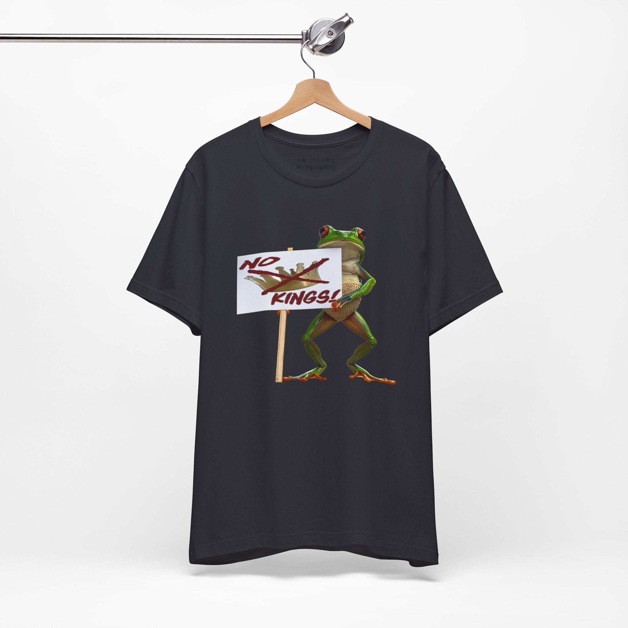 FROGS NO KINGS T-SHIRT/DARK GREY