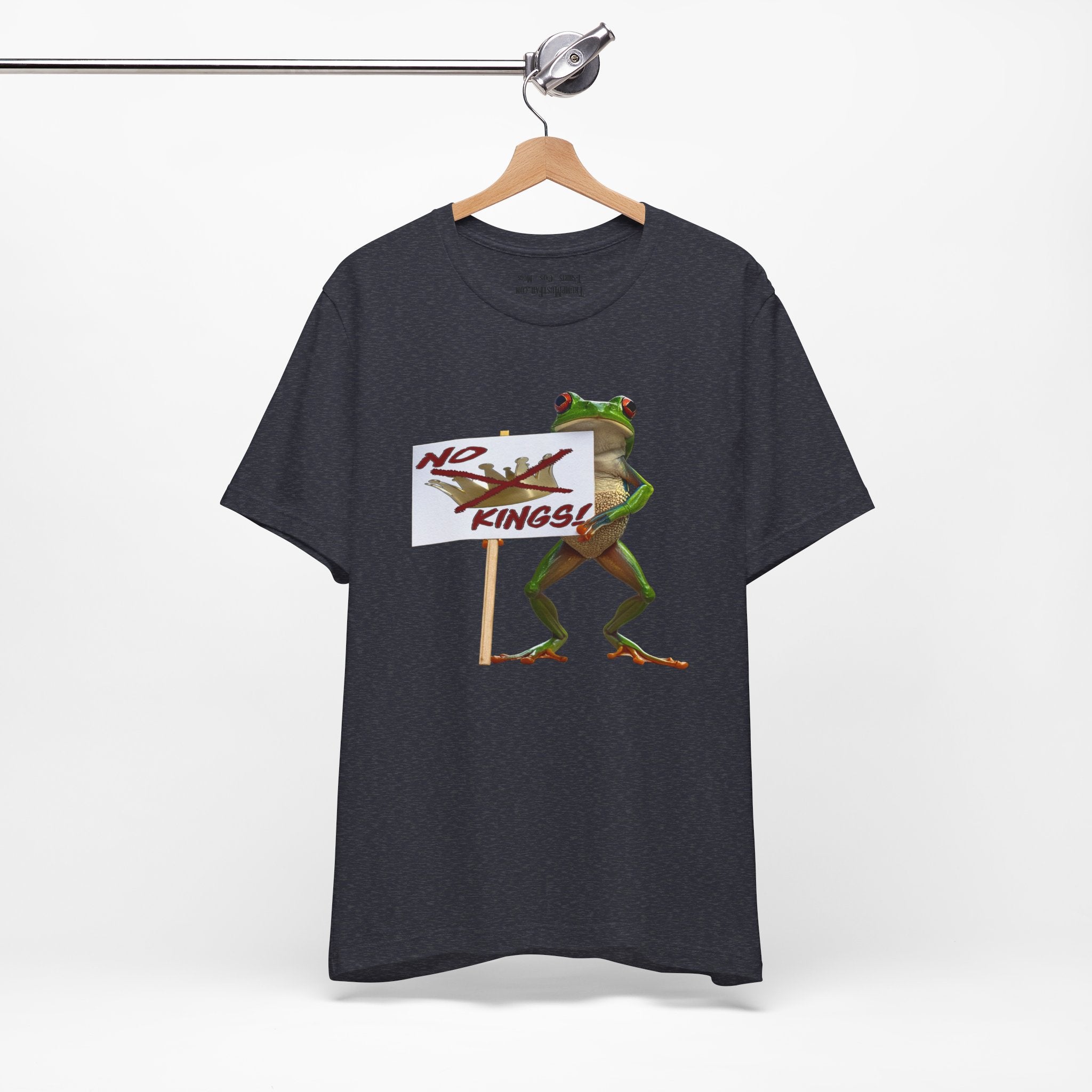 FROGS NO KINGS T-SHIRT/HEATHER NAVY