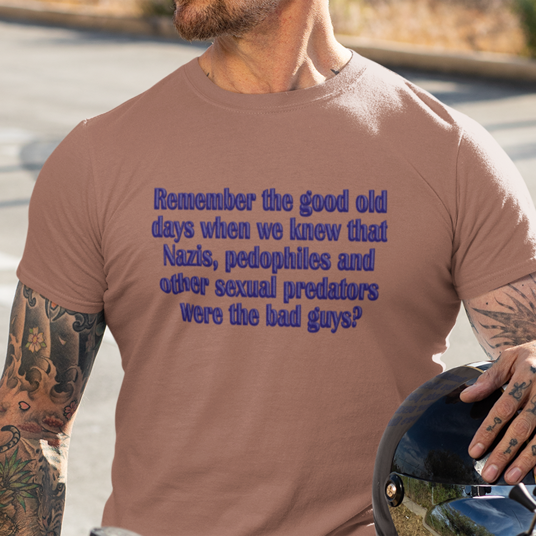 GOOD OLD DAYS T-SHIRT/HEATHER CLAY