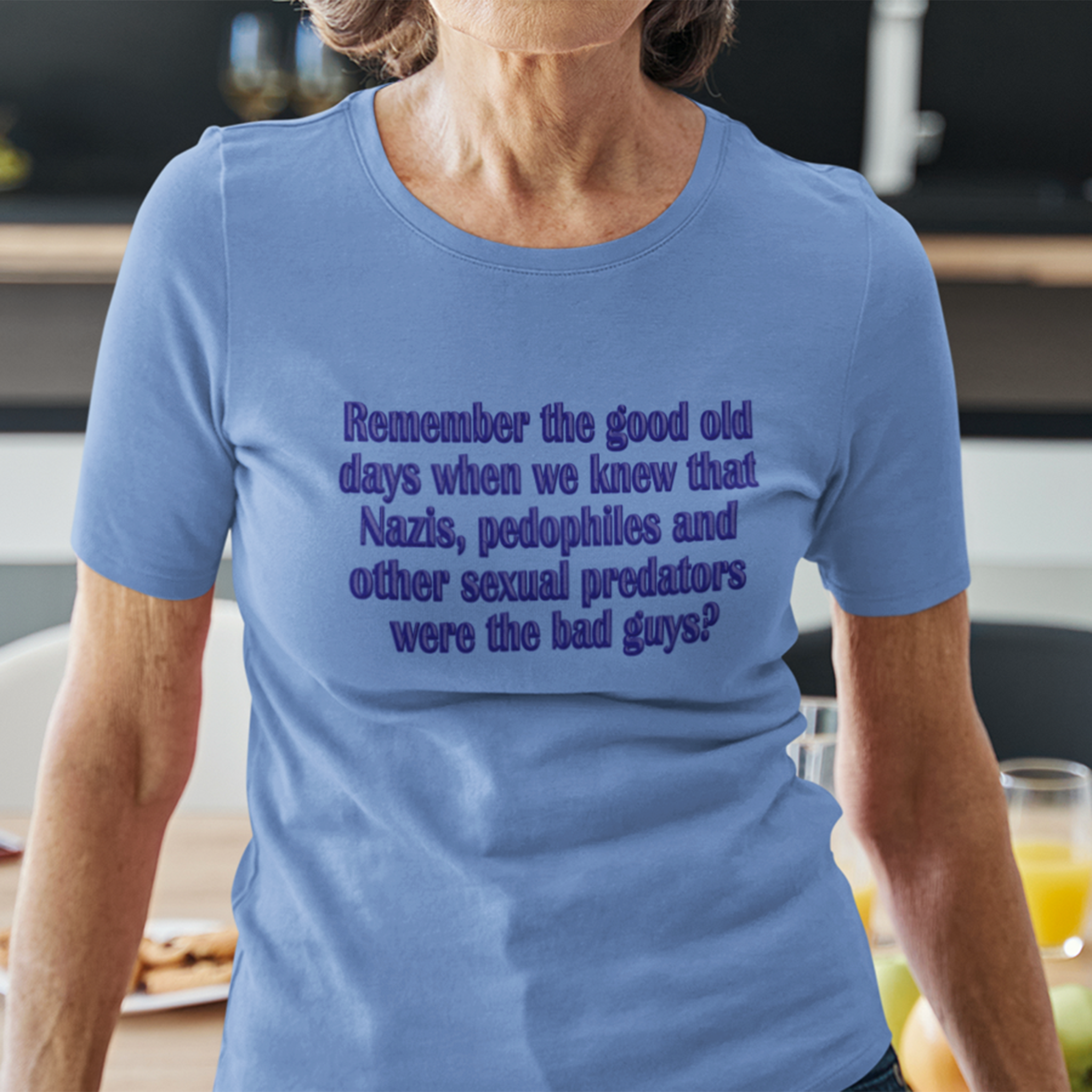 GOOD OLD DAYS T-SHIRT/HEATHER COLUMBIA BLUE