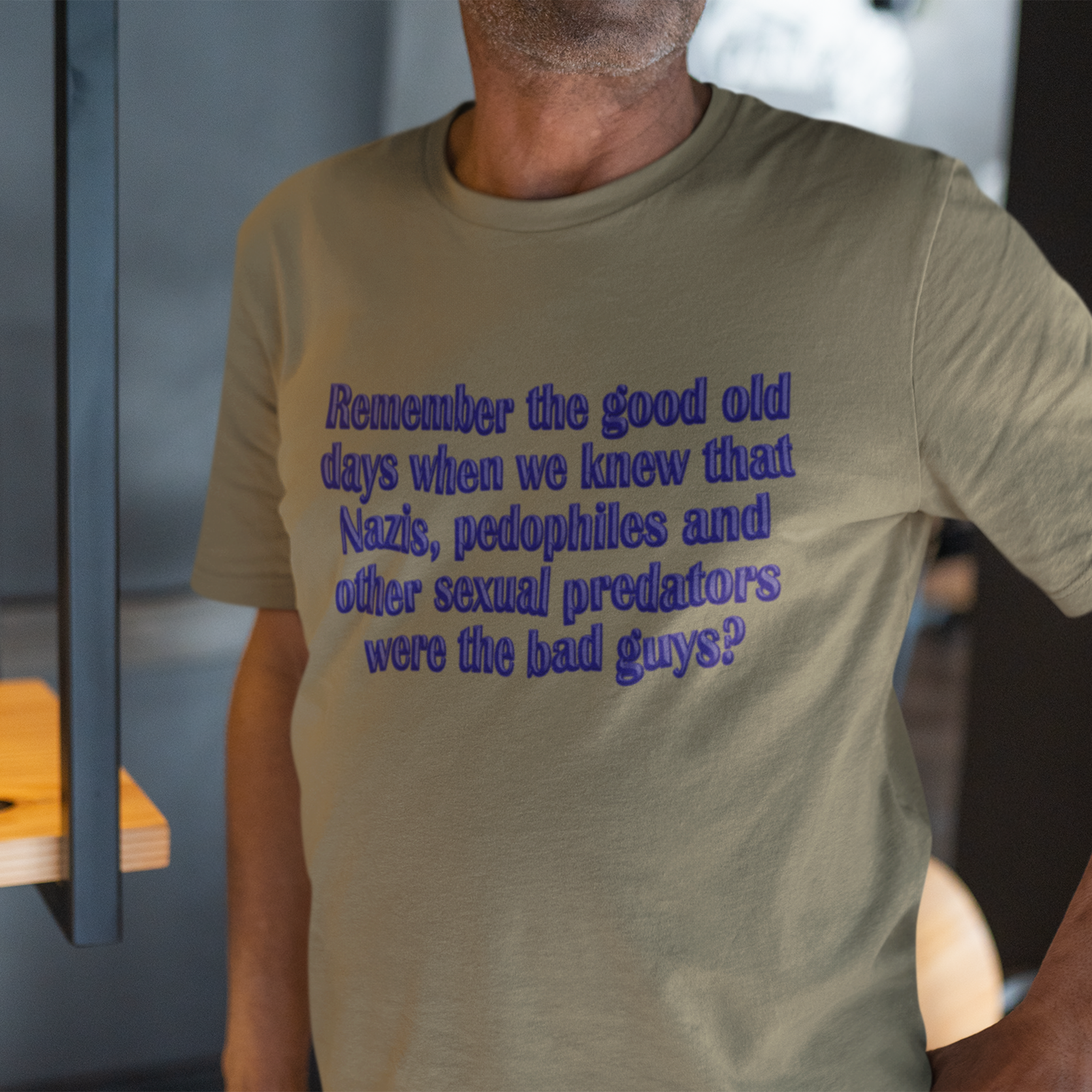 GOOD OLD DAYS T-SHIRT/HEATHER OLIVE