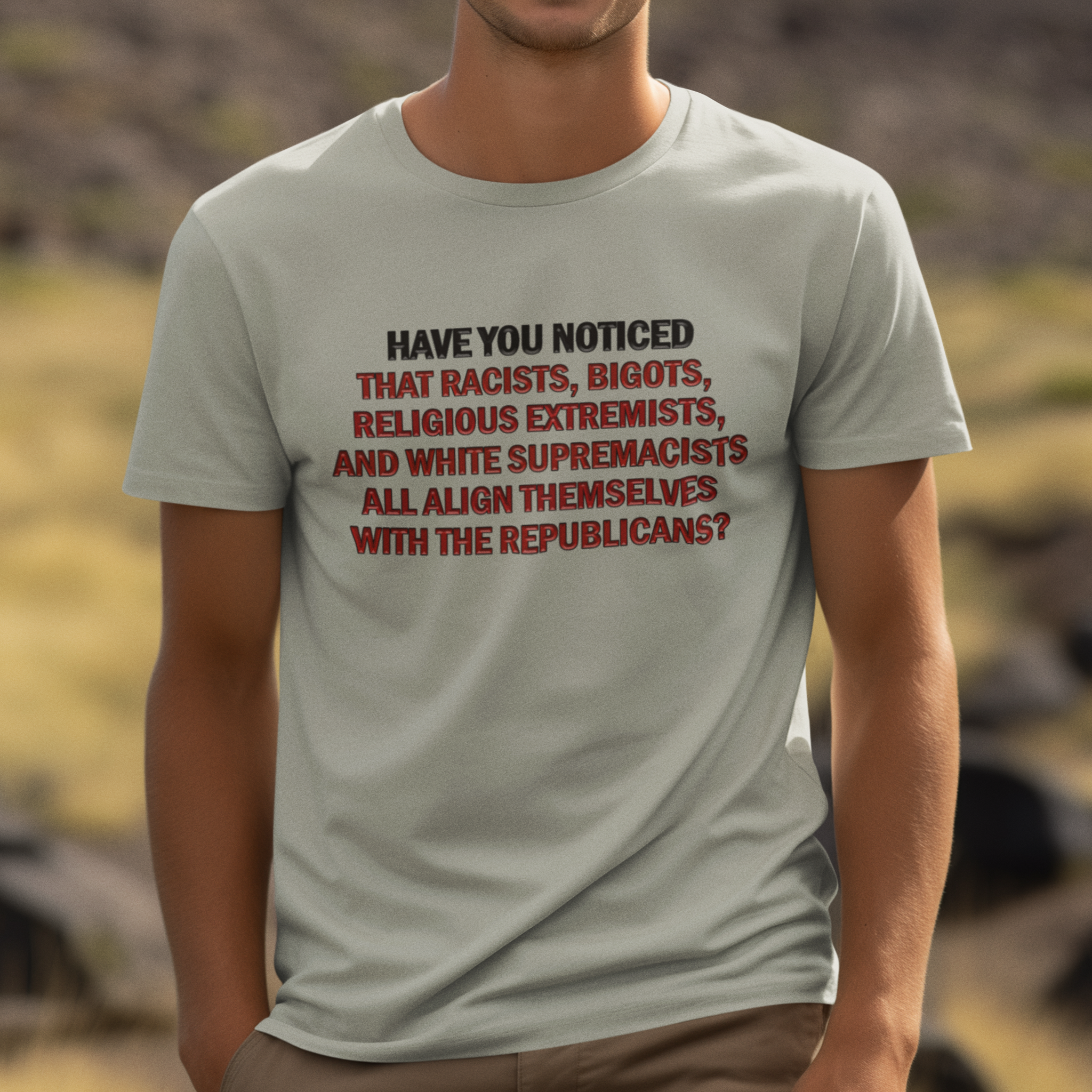HAVE YOU NOTICED T-SHIRT/ATHLETIC HEATHER
