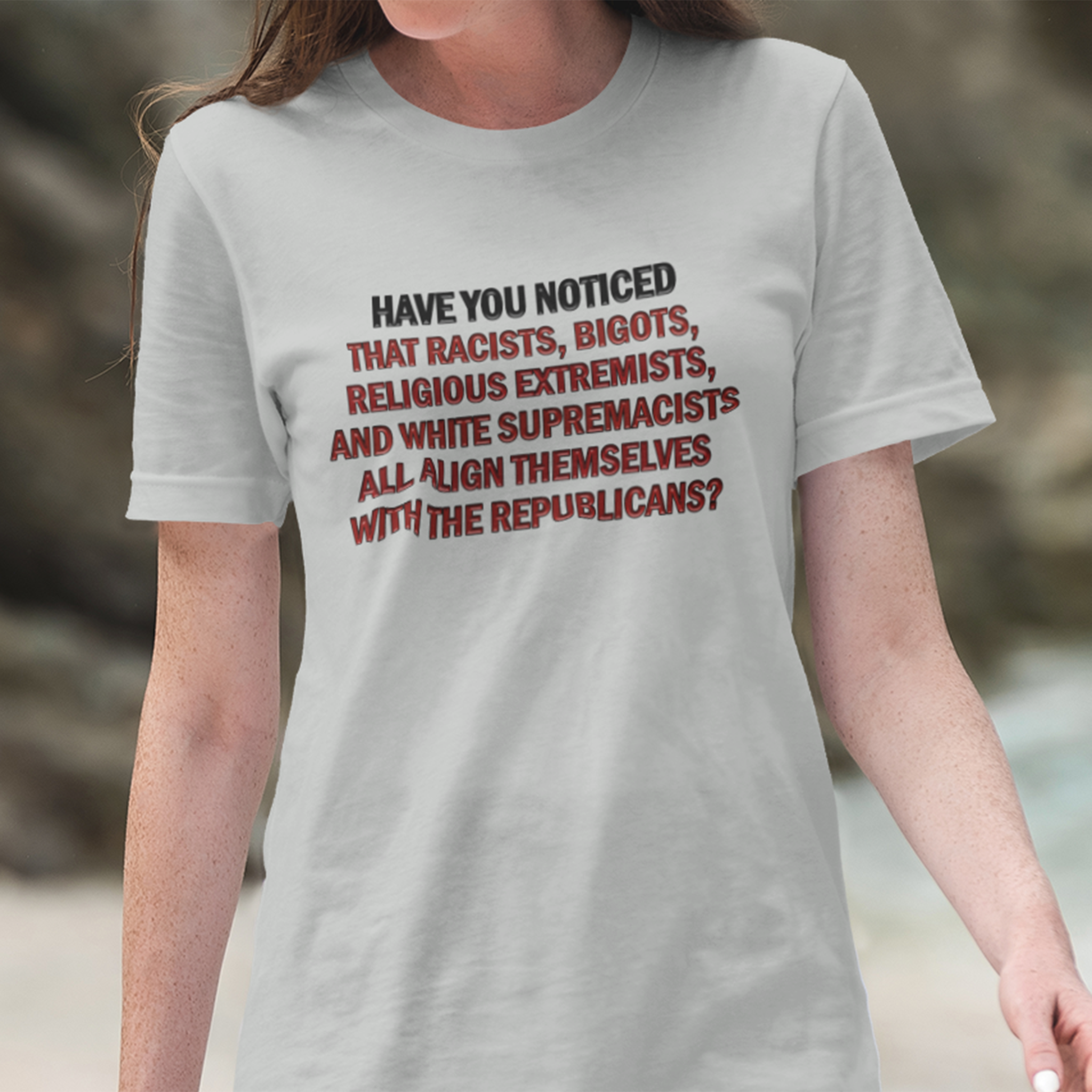 HAVE YOU NOTICED T-SHIRT/SILVER