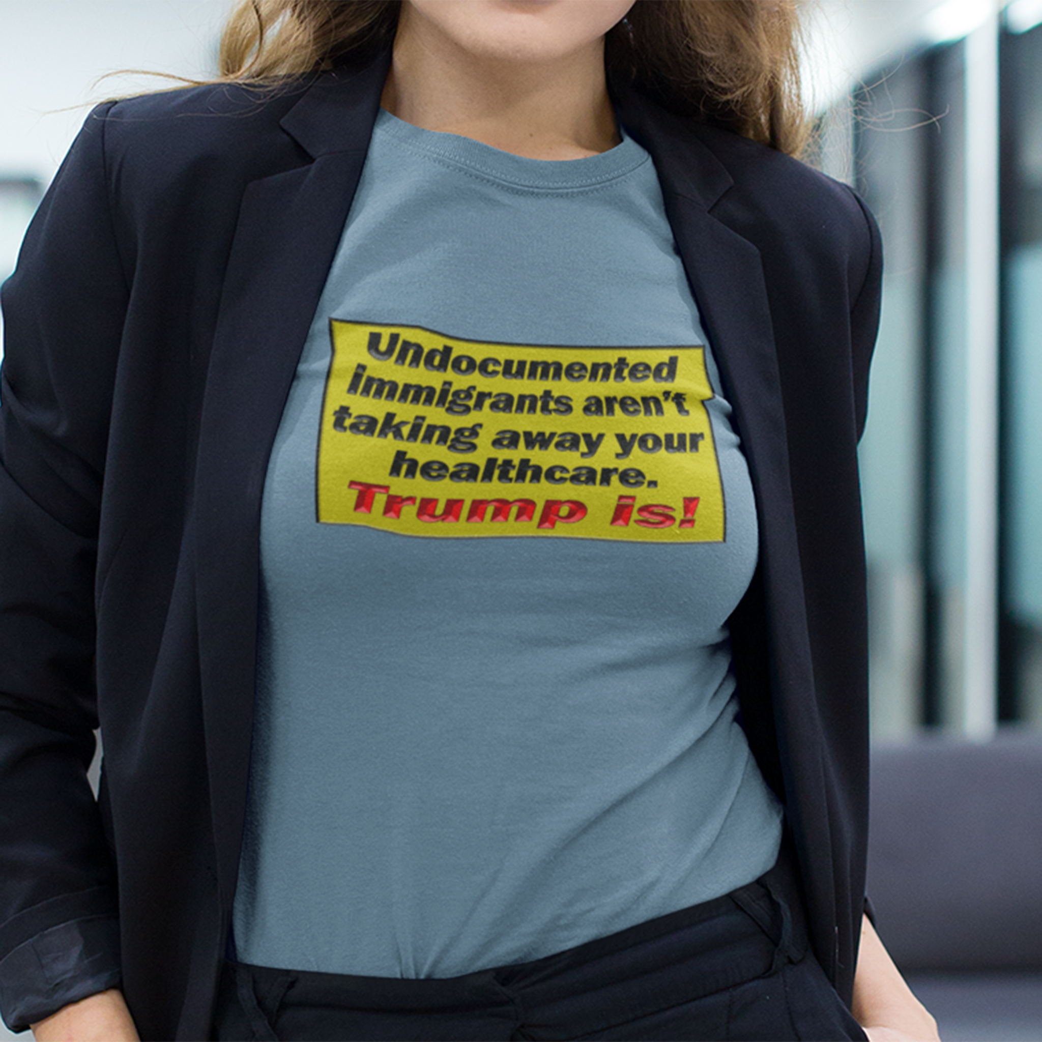 HEALTHCARE T-SHIRT/STEEL BLUE