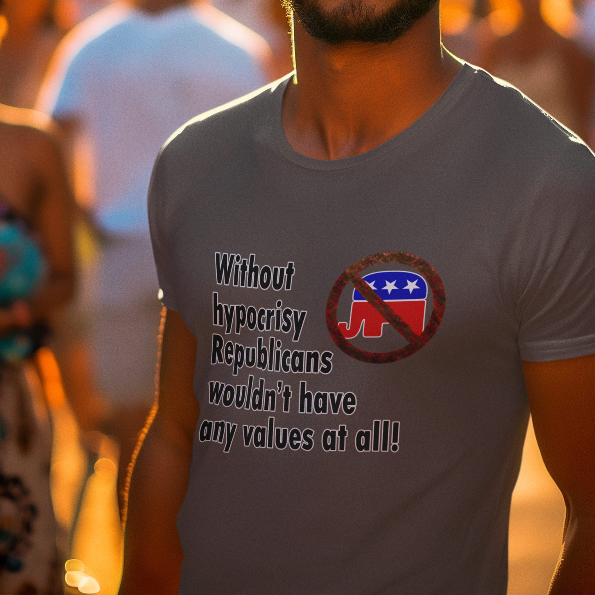 HYPOCRISY T-SHIRT/BROWN