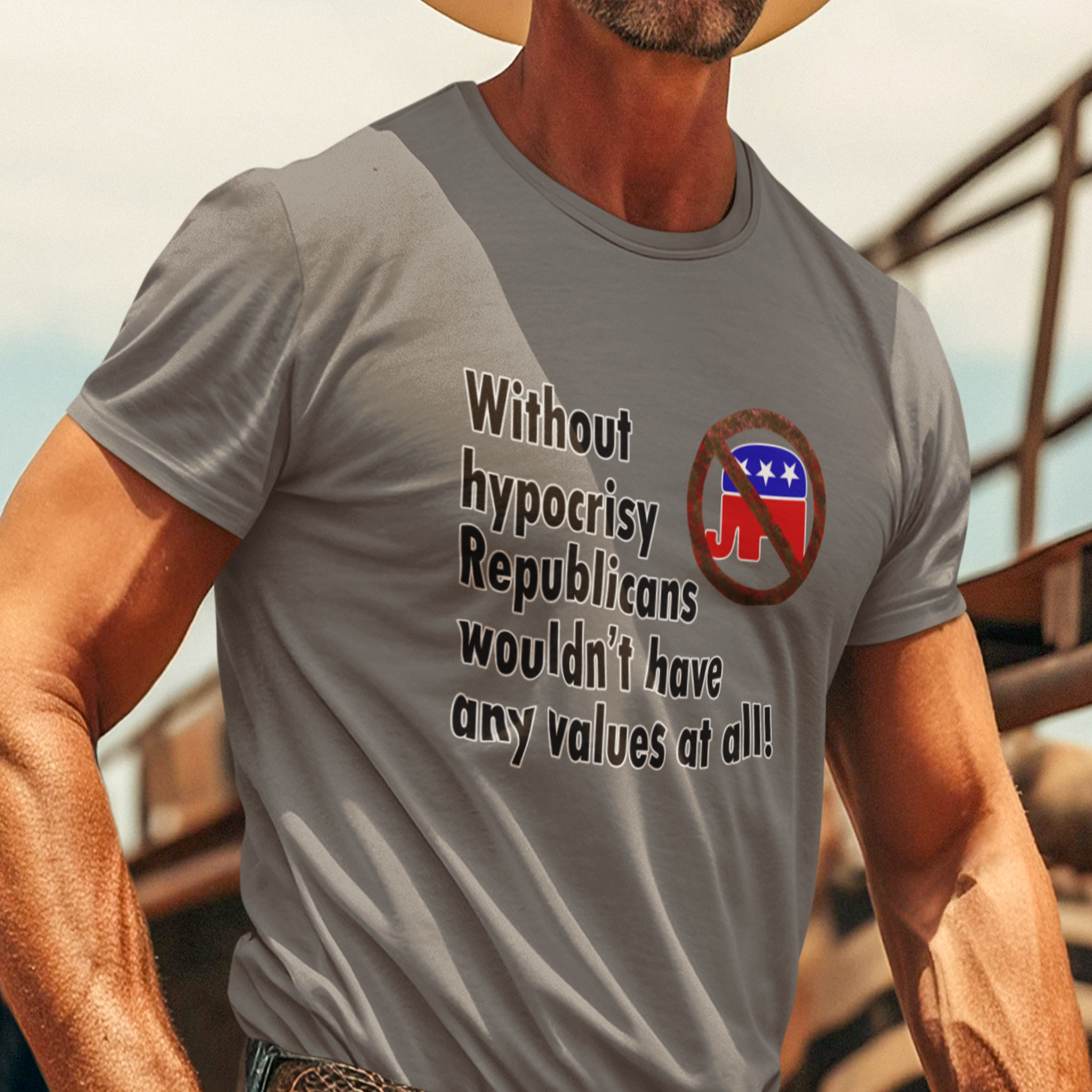 HYPOCRISY T-SHIRT/DEEP HEATHER