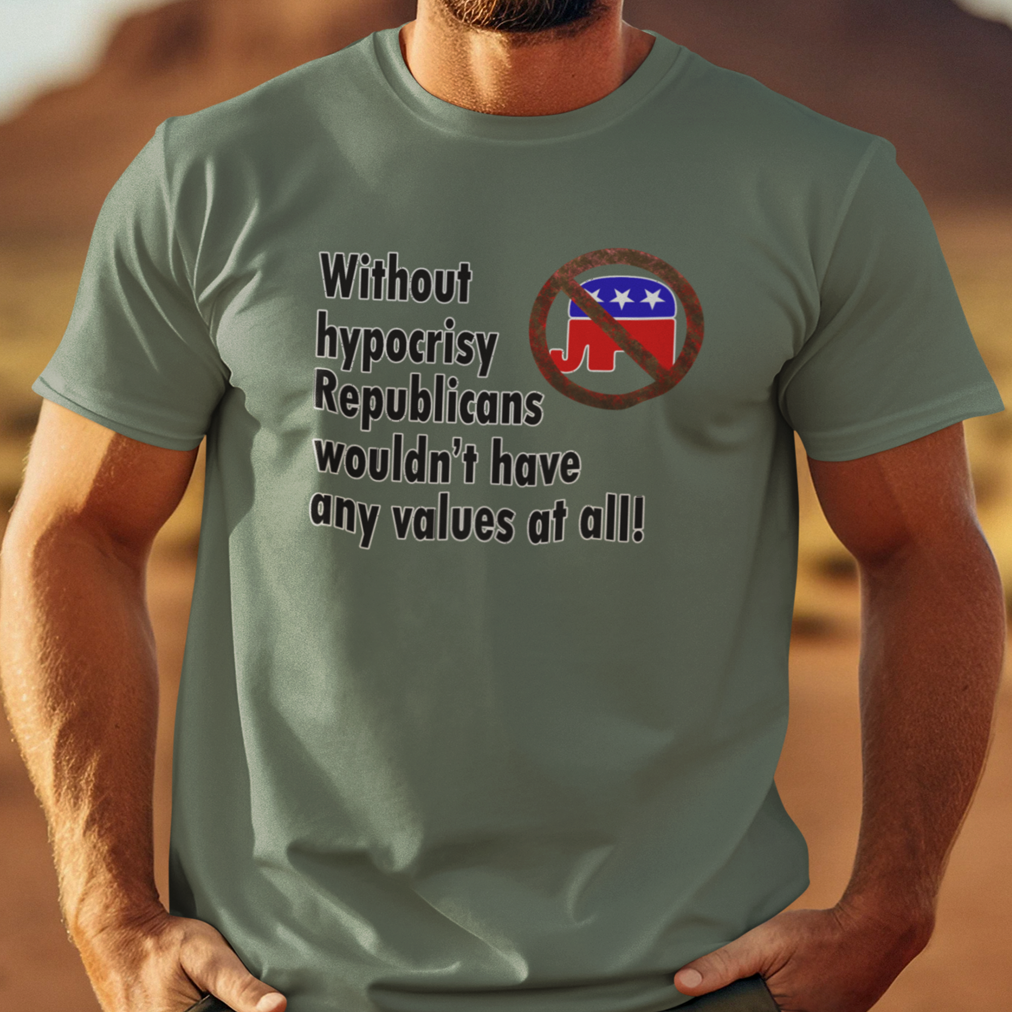 HYPOCRISY T-SHIRT/MILITARY GREEN
