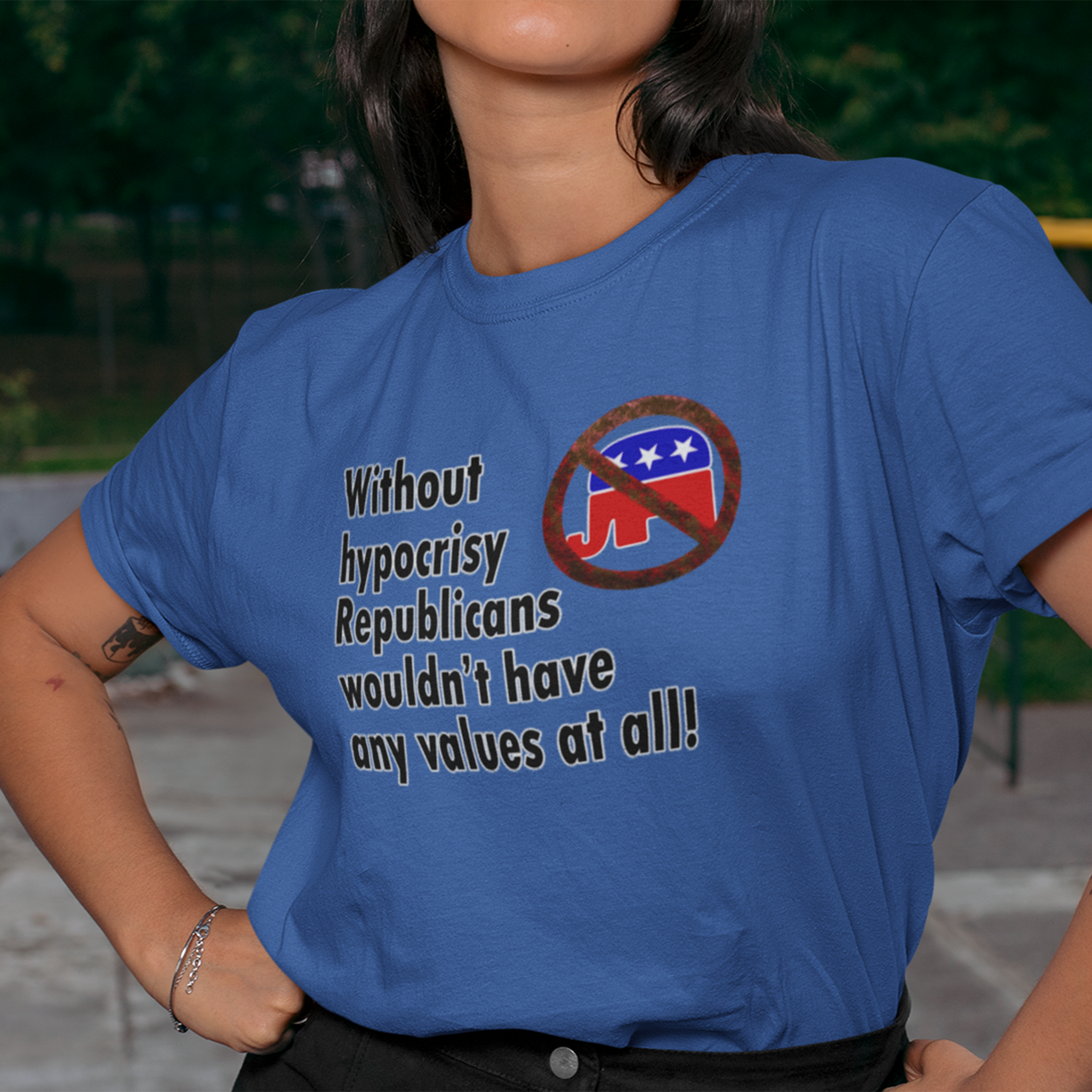 HYPOCRISY T-SHIRT/TRUE ROYAL