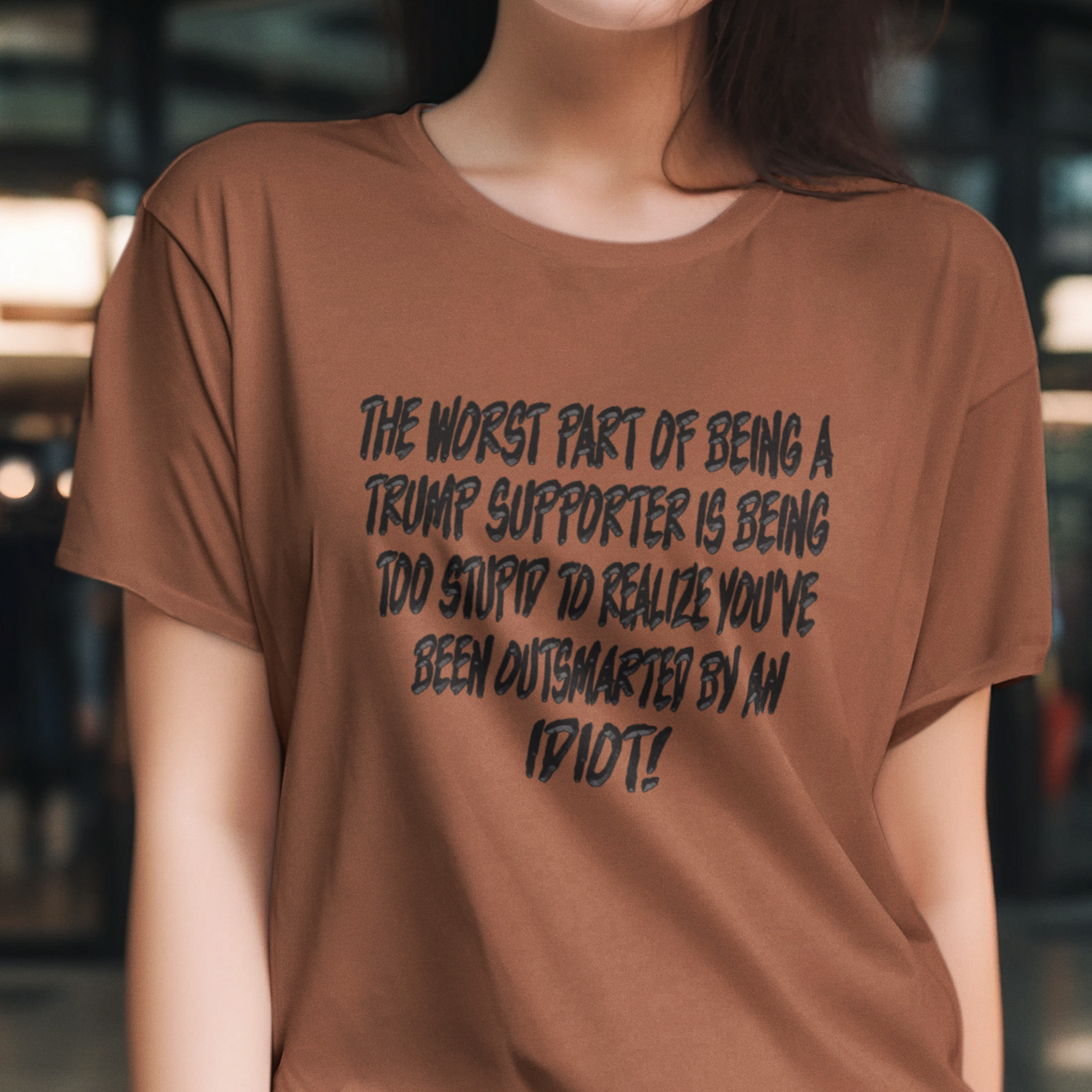 IDIOT BLACK T-SHIRT/AUTUMN
