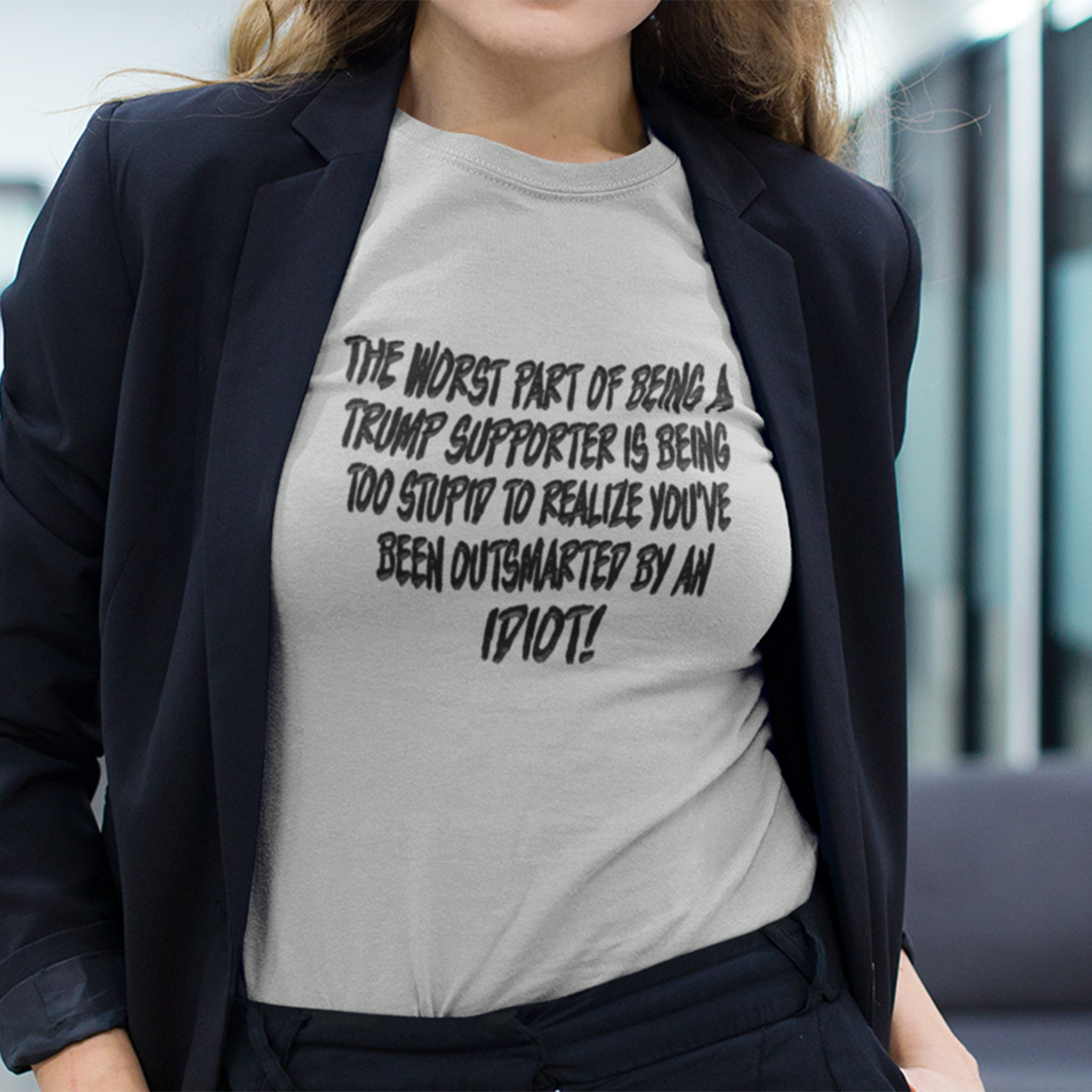 IDIOT BLACK T-SHIRT/SILVER