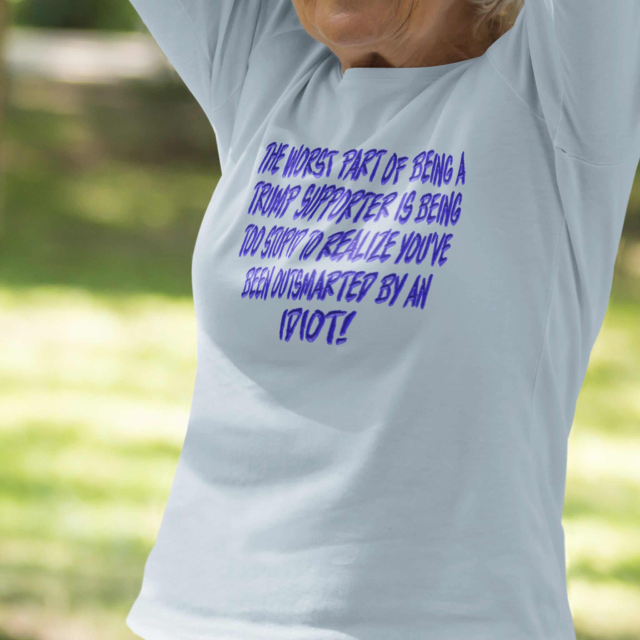 IDIOT BLUE T-SHIRT/LIGHT BLUE