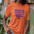 IDIOT BLUE T-SHIRT/ORANGE