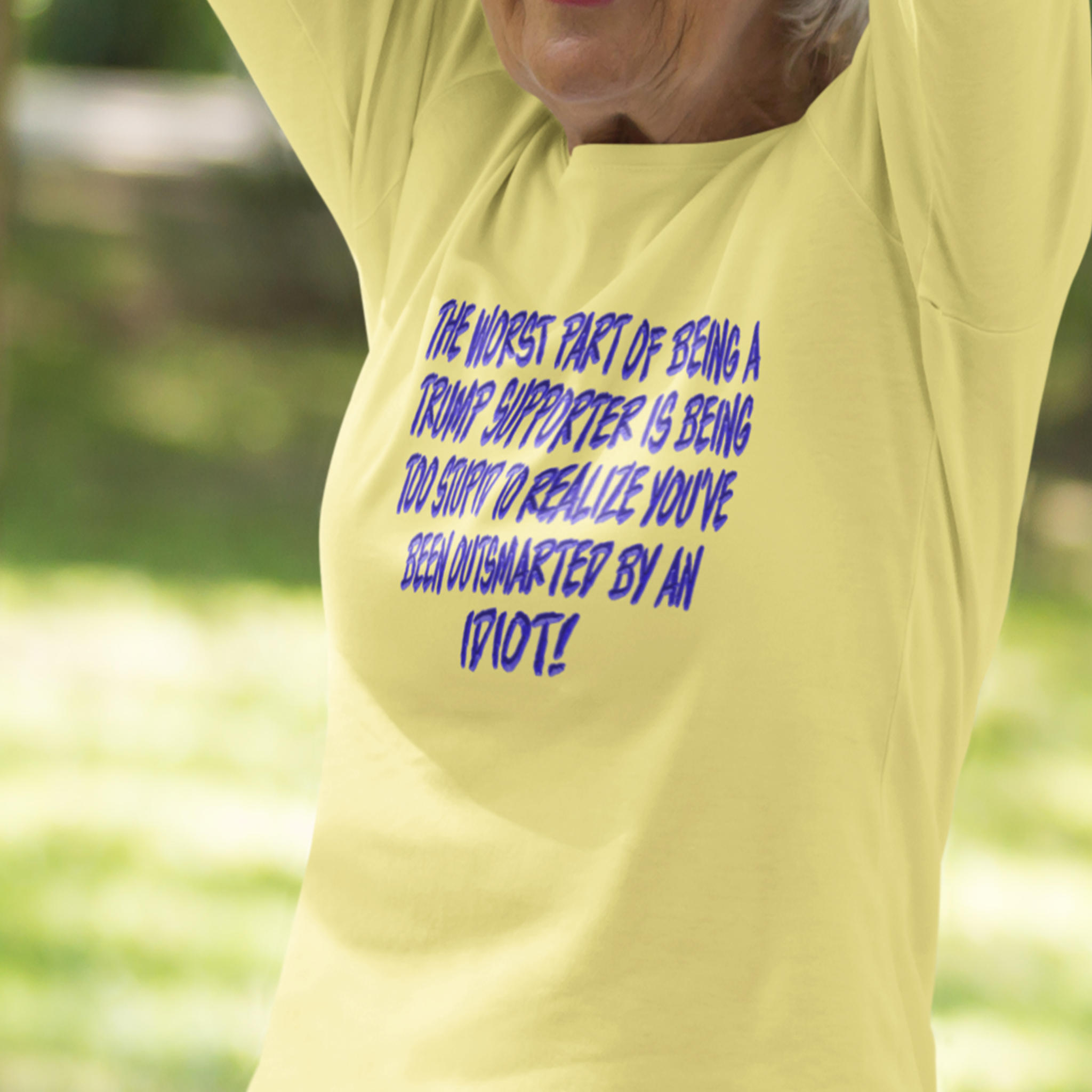 IDIOT BLUE T-SHIRT/YELLOW