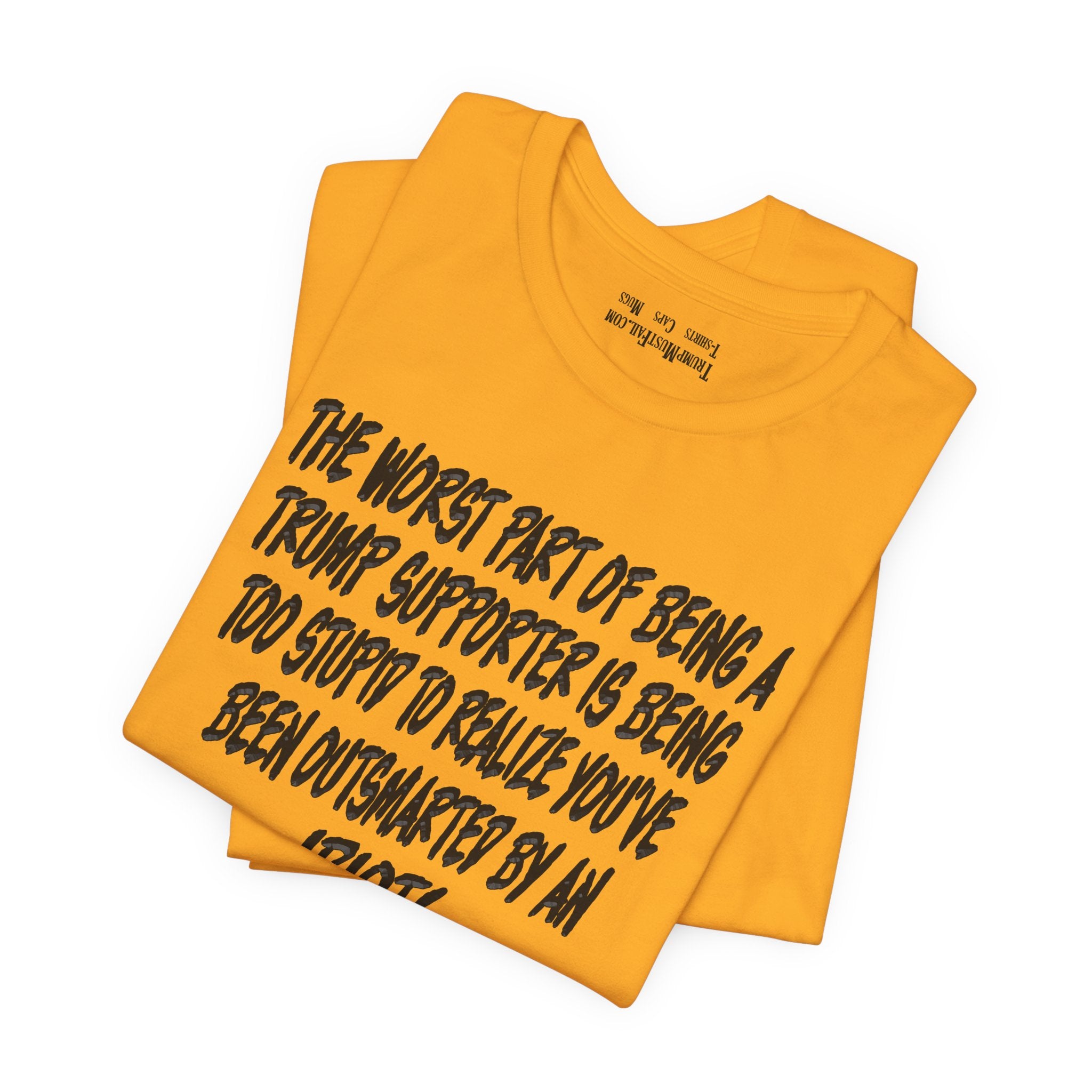 IDIOT BLACK T-SHIRT/GOLD
