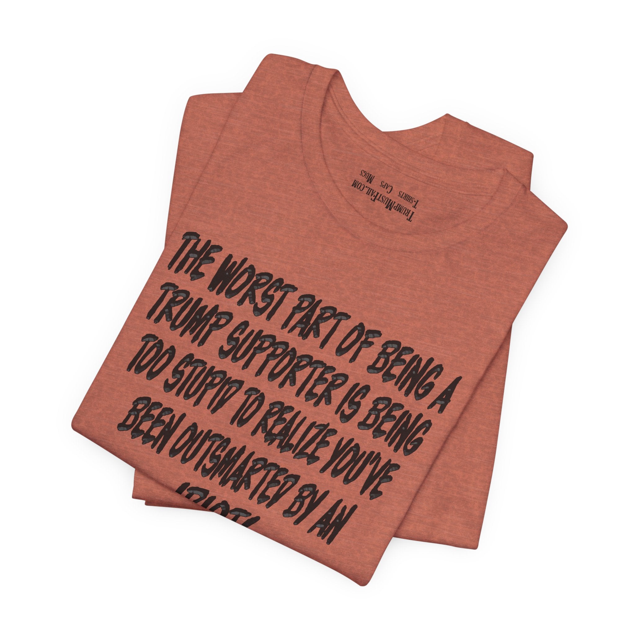 IDIOT BLACK T-SHIRT/HEATHER CLAY