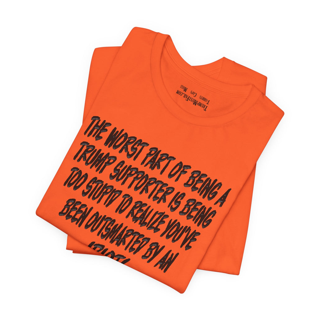 IDIOT BLACK T-SHIRT/ORANGE