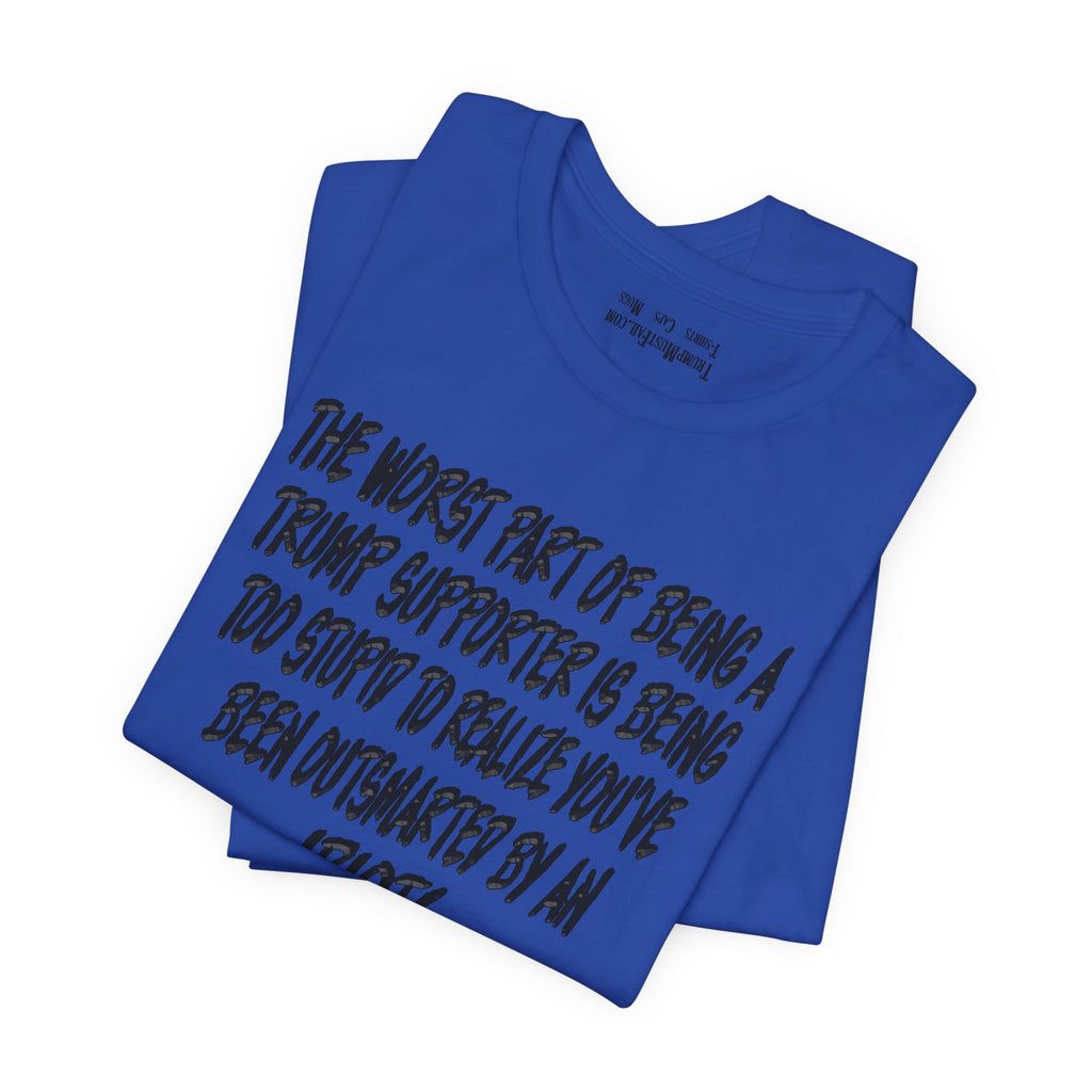 IDIOT BLACK T-SHIRT/TRUE ROYAL