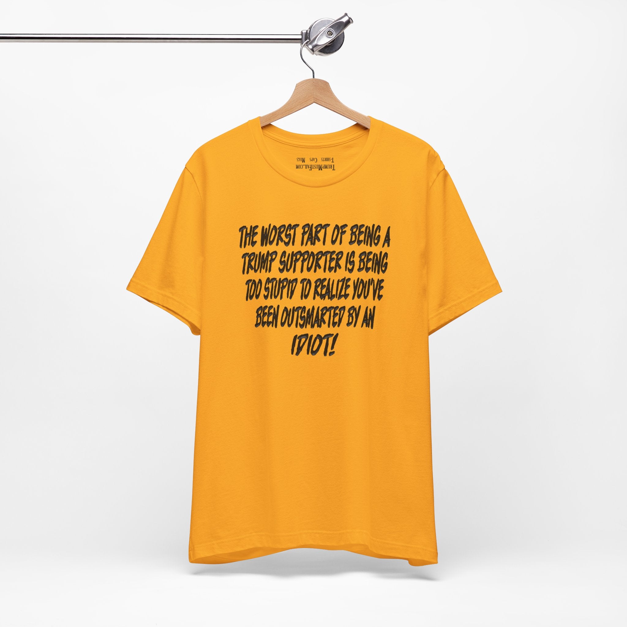 IDIOT BLACK T-SHIRT/GOLD