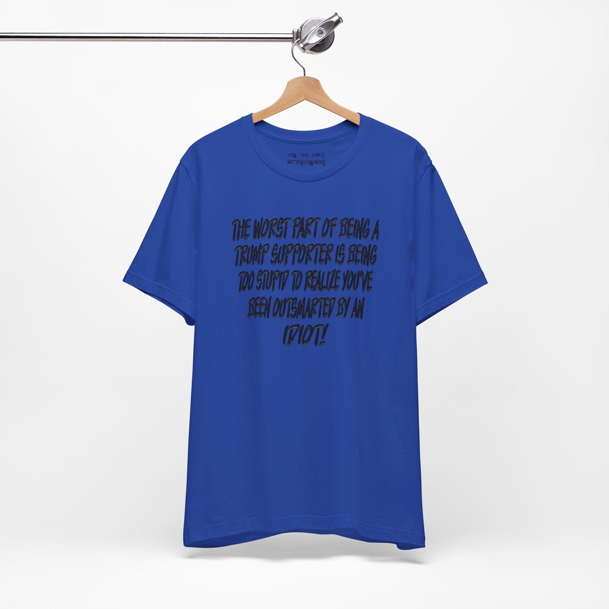IDIOT BLACK T-SHIRT/TRUE ROYAL