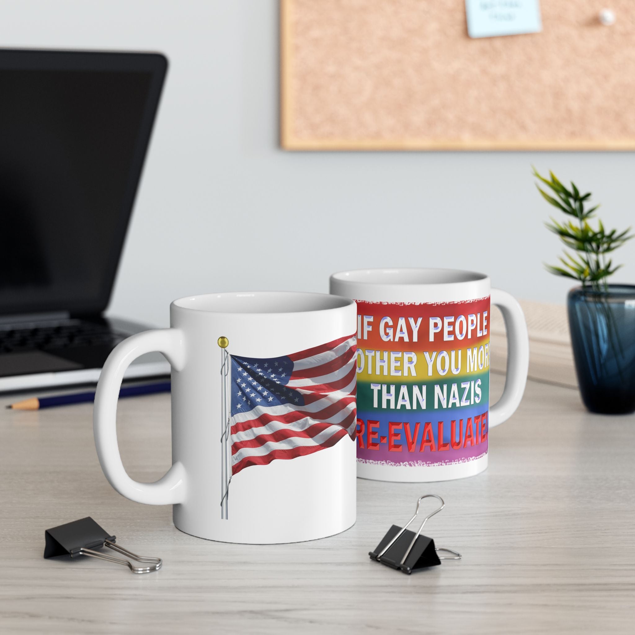 IF GAY PEOPLE BOTHER YOU CERAMIC MUG/WHITE