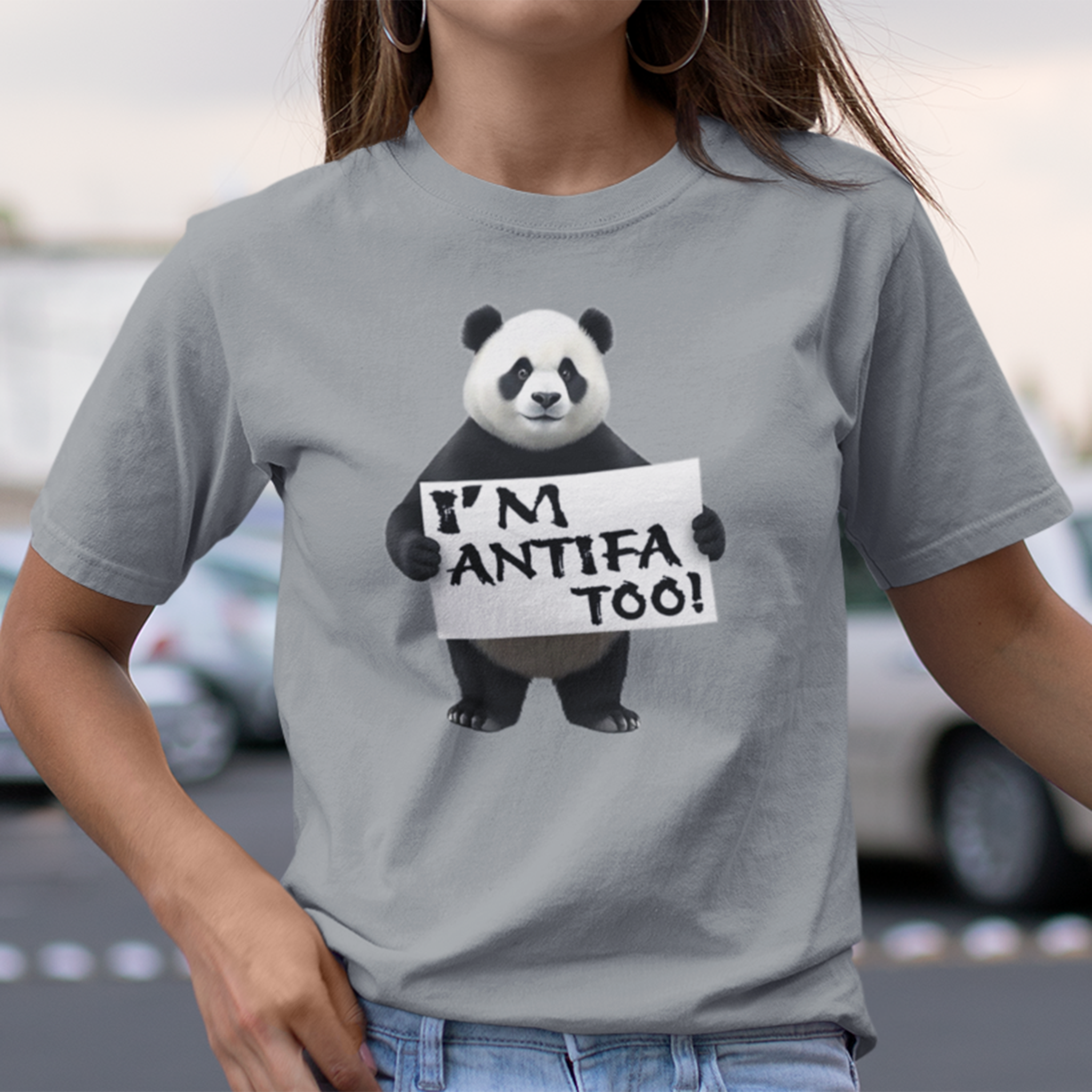 I'M ANTIFA TOO T-SHIRT/ATHLETIC HEATHER