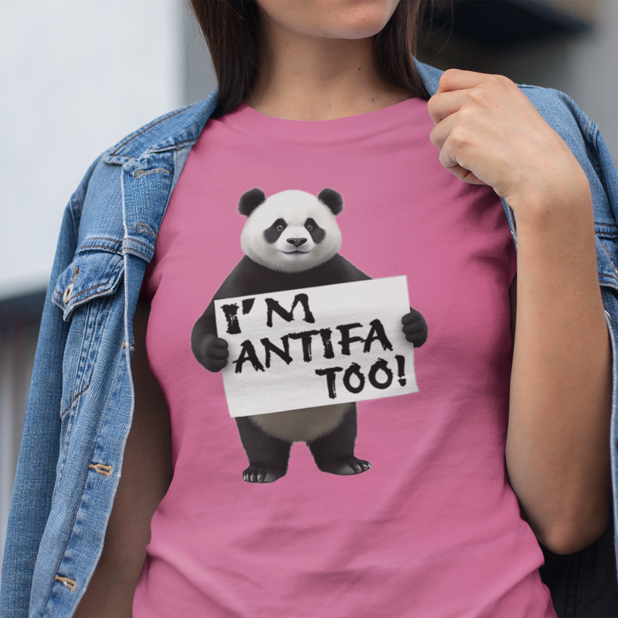 I'M ANTIFA TOO T-SHIRT/CHARITY PINK