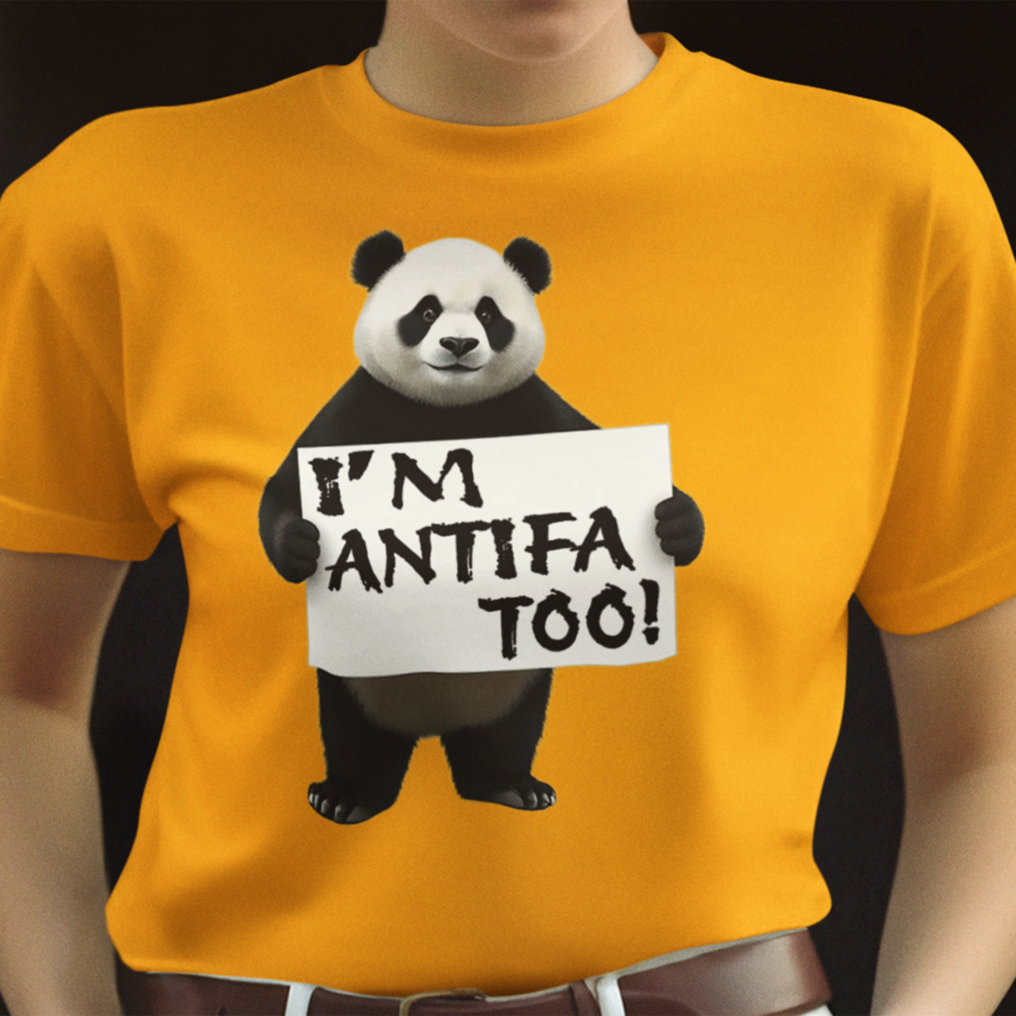I'M ANTIFA TOO T-SHIRT/GOLD