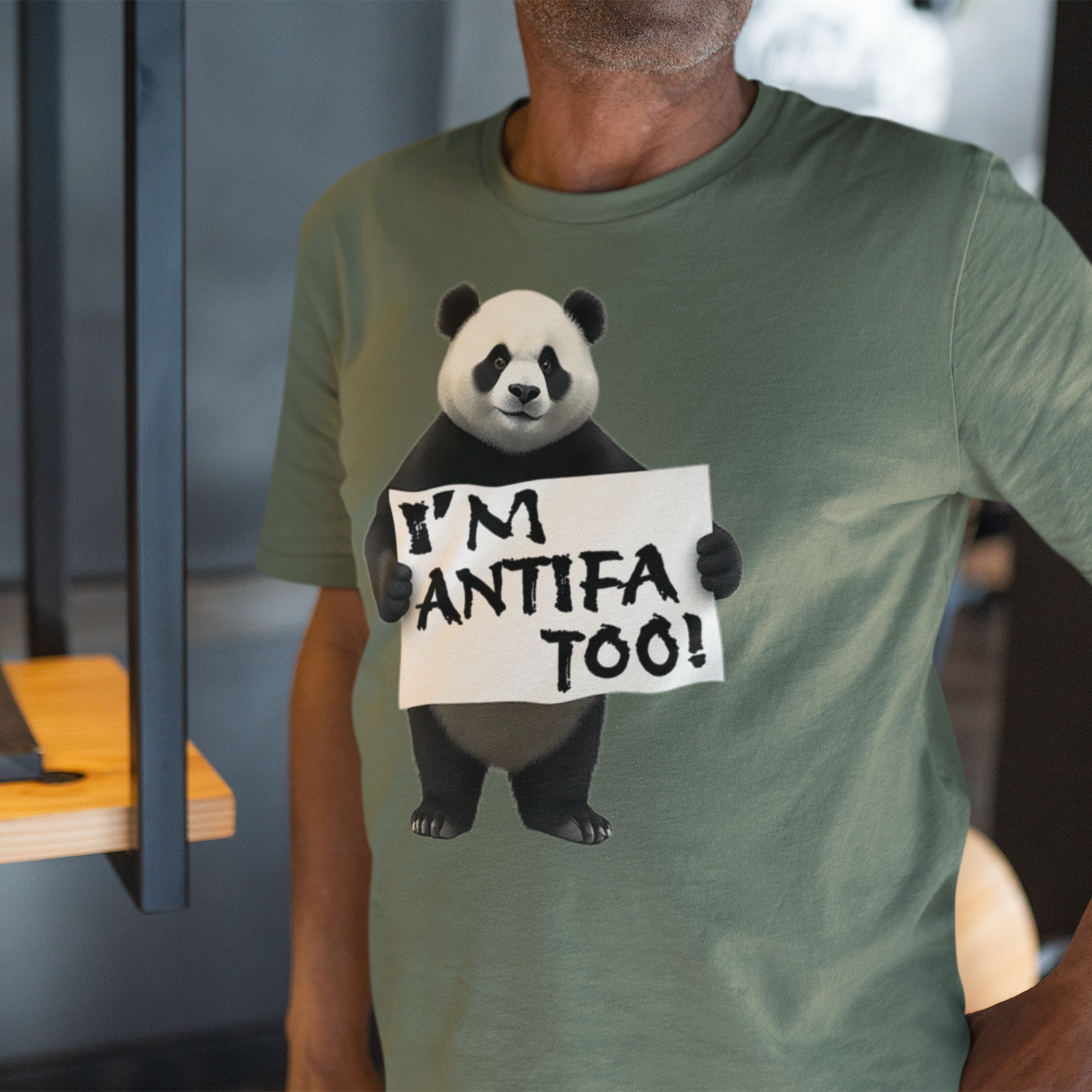 I'M ANTIFA TOO T-SHIRT/MILITARY GREEN