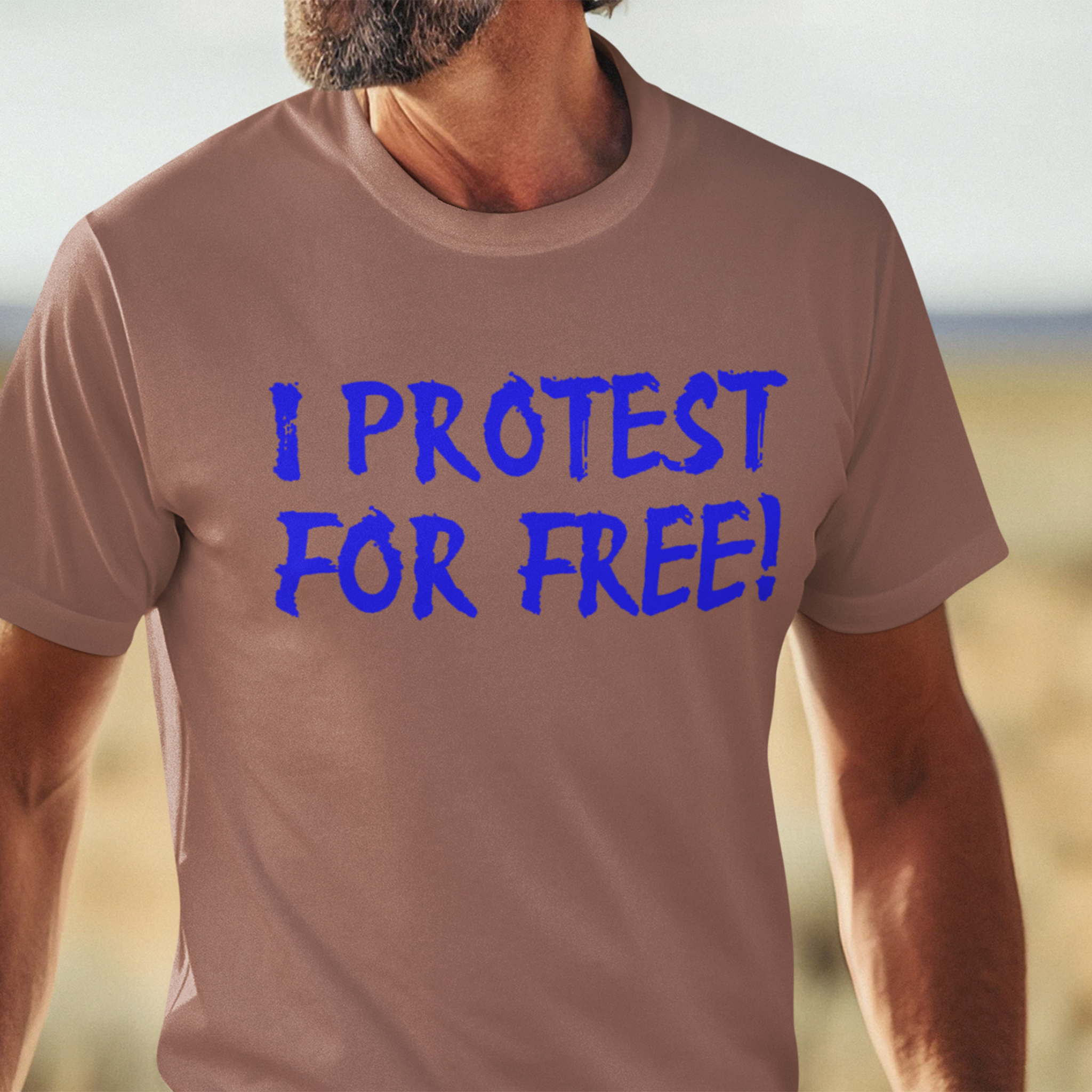 I PROTEST FOR FREE T-SHIRT/HEATHER CLAY