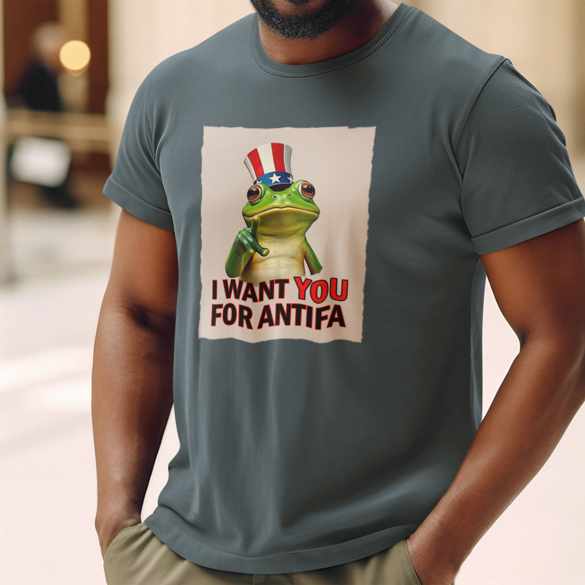 I WANT YOU T-SHIRT/DARK GREY