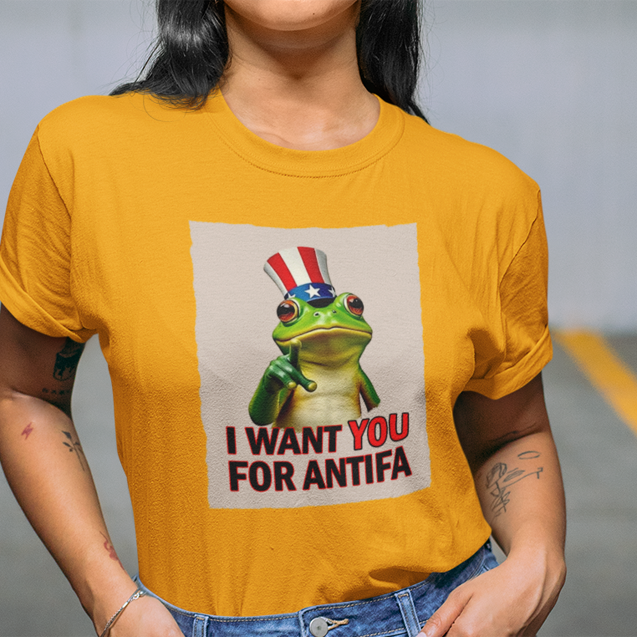 I WANT YOU T-SHIRT/GOLD
