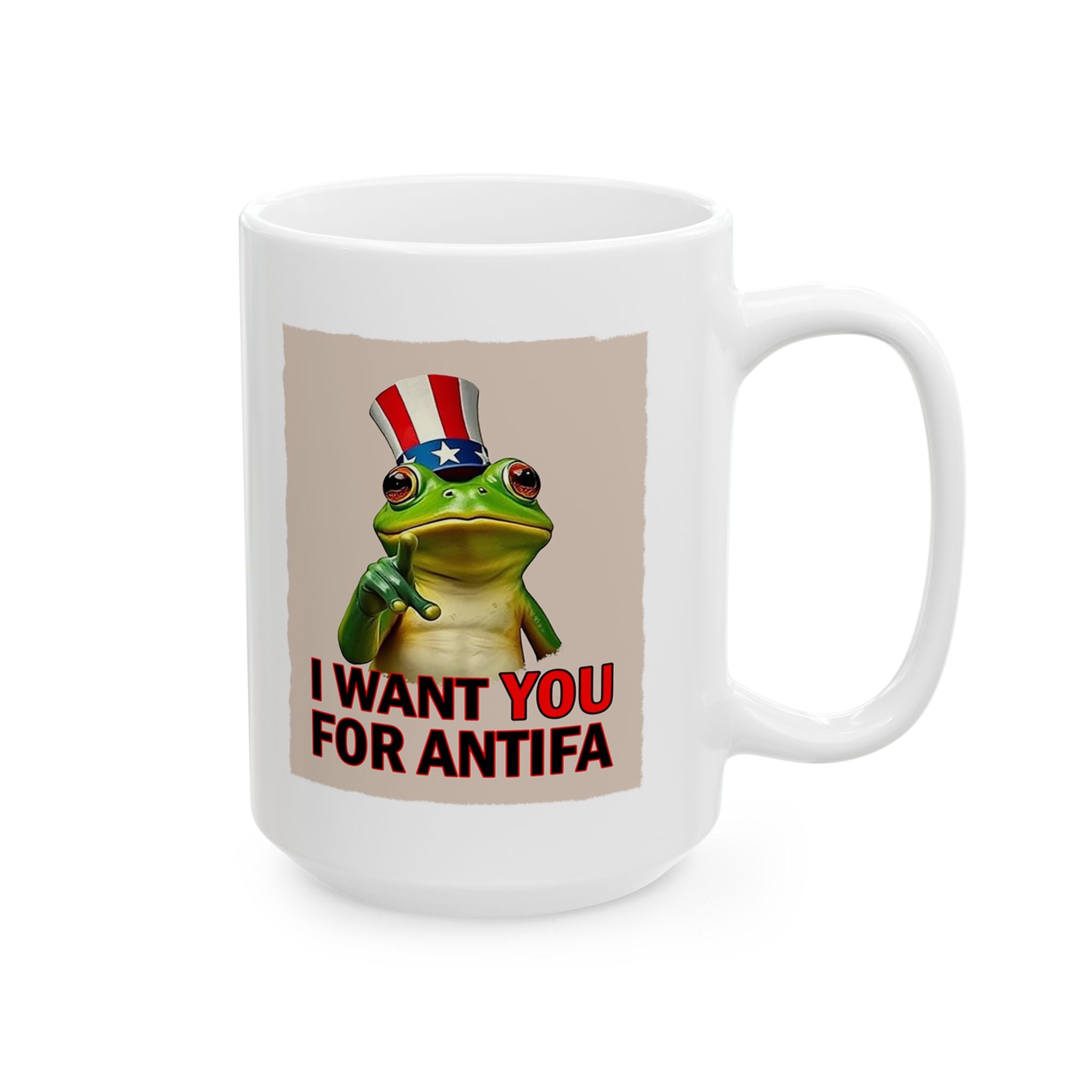 I WANT YOU FOR ANTIFA CERAMIC MUG/WHITE