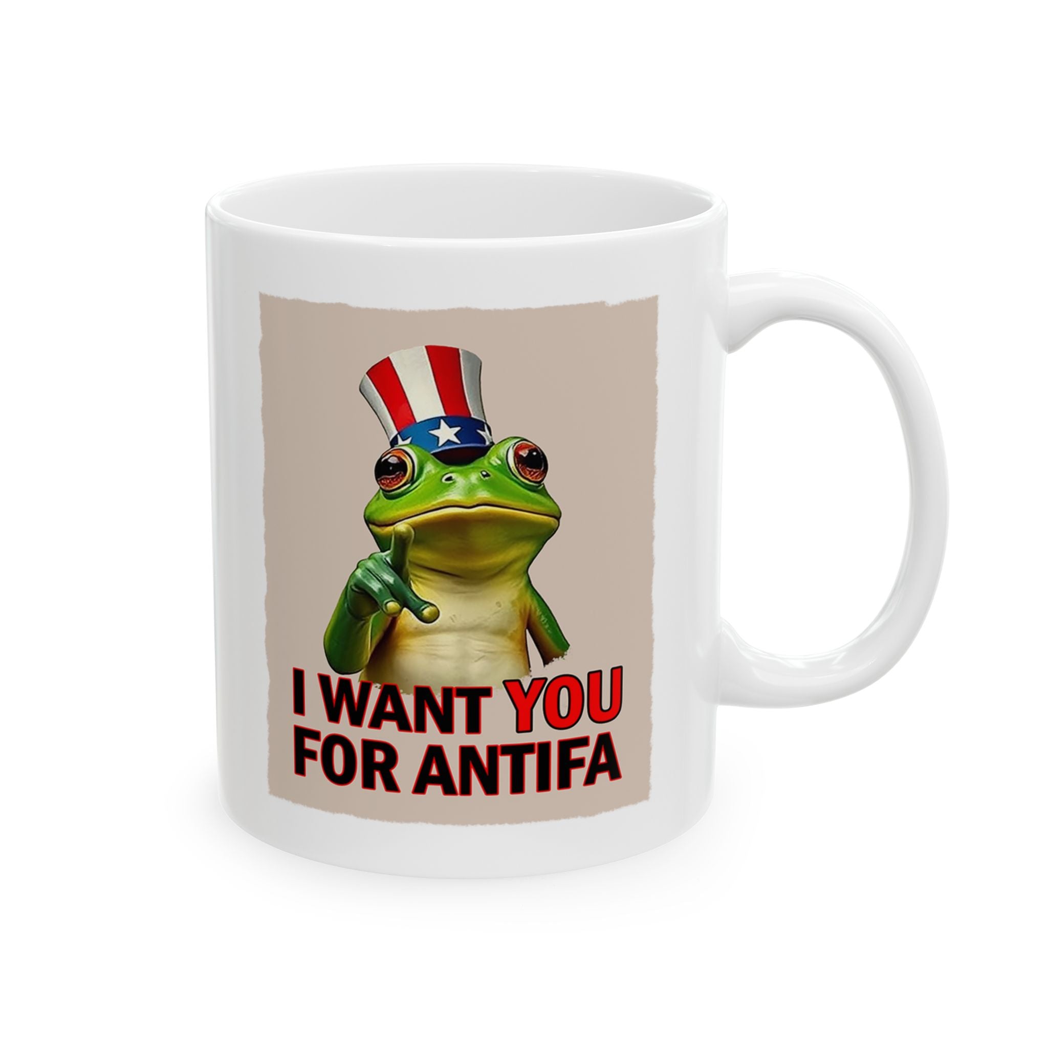 I WANT YOU FOR ANTIFA CERAMIC MUG/WHITE