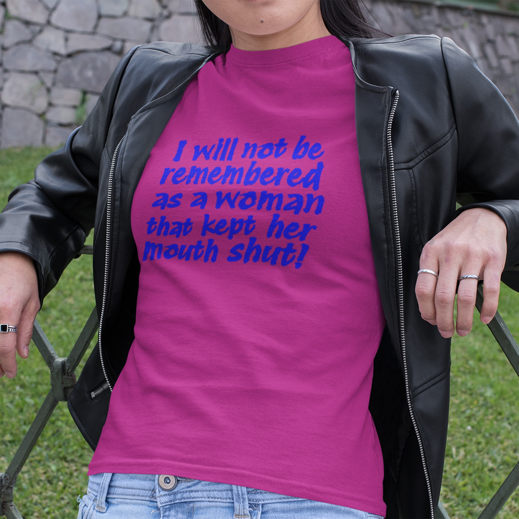 I WILL NOT BE REMEMBERED T-SHIRT/BERRY