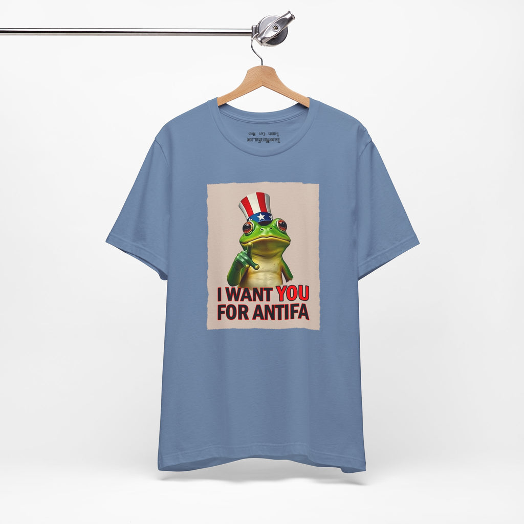I WANT YOU T-SHIRT/STEEL BLUE