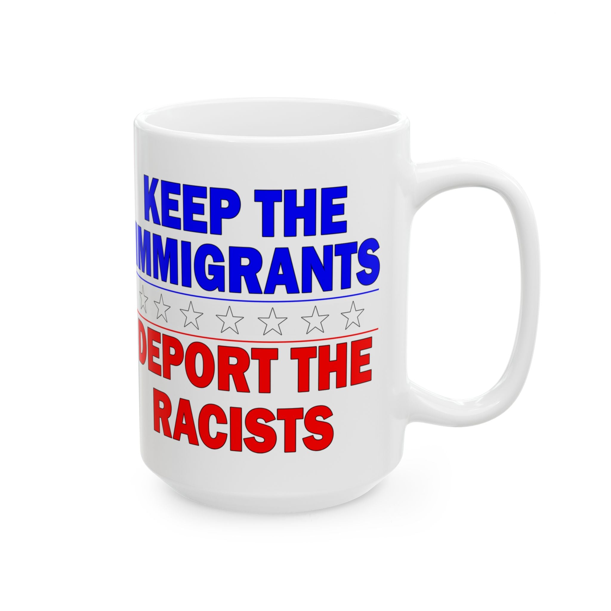 KEEP THE IMMIGRANTS CERAMIC MUG/WHITE
